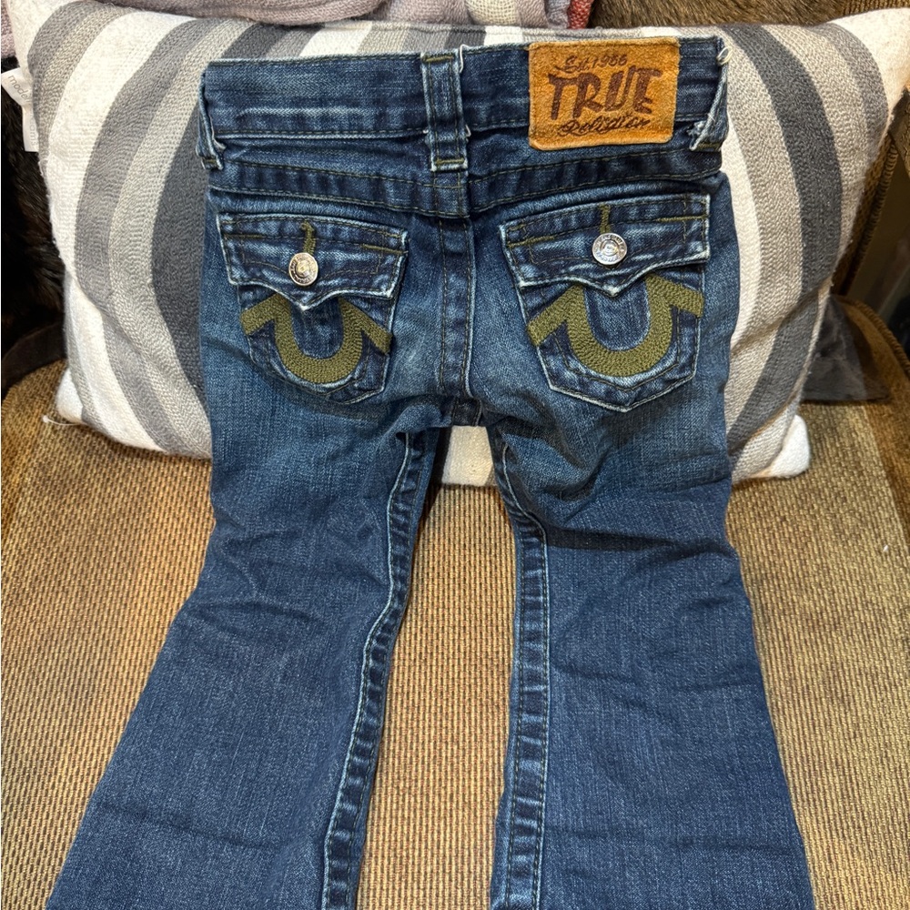 True Religion Girls Horseshoe Dark Blue Skinny‎ Jeans size 2